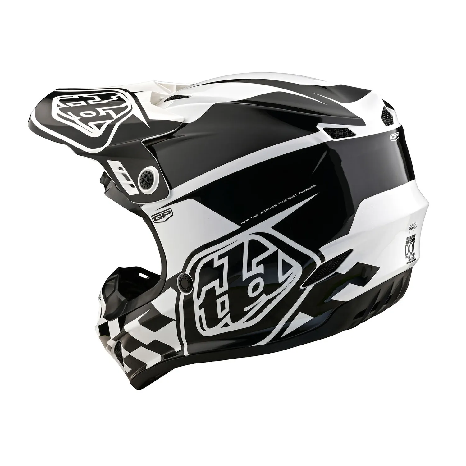 Troy Lee Designs GP casco moto bianco nero no Mips