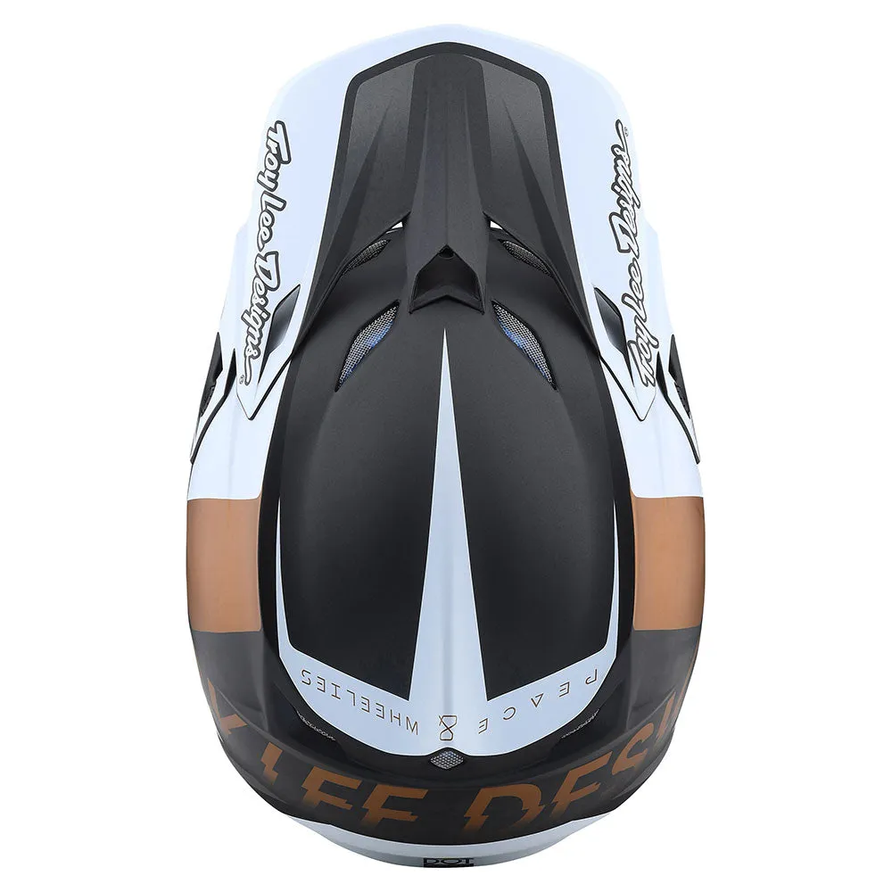 Troy Lee Designs SE5 Carbon Qualifier White Bronze casco cross