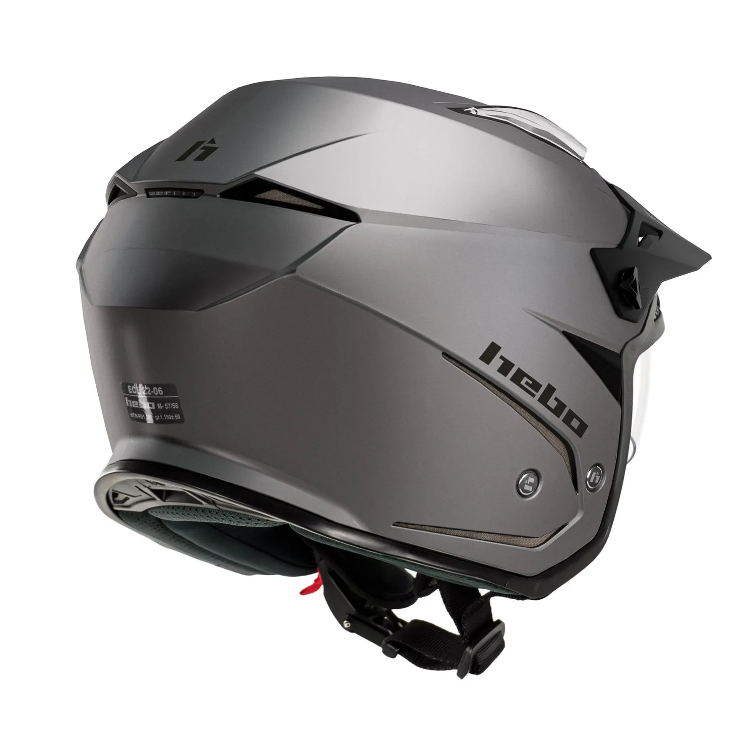 Hebo Zone 5 Duo casco trial grigio ECE 22-06
