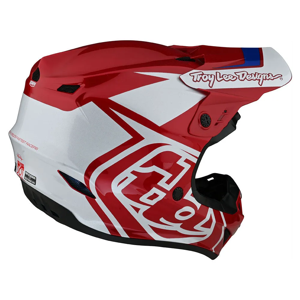 Troy Lee Designs GP Overload casco cross rosso bianco