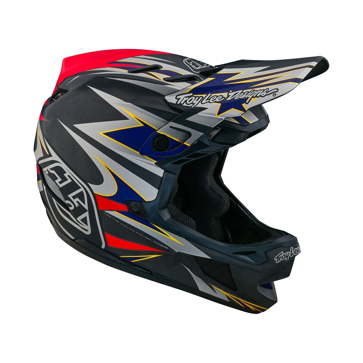 Troy Lee Designs D4 Carbon MIPS casco integrale grigio downhill