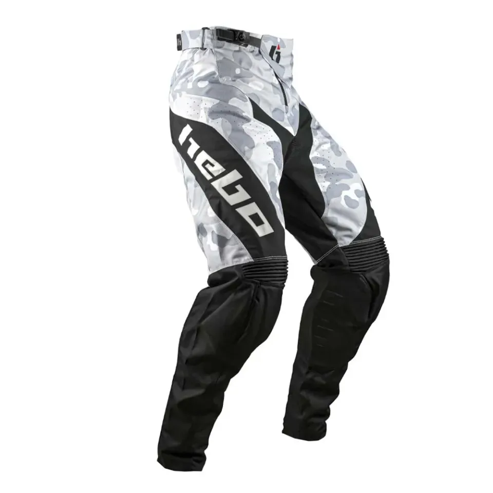 Hebo Stratos Camo pantaloni moto M bianchi tecnici