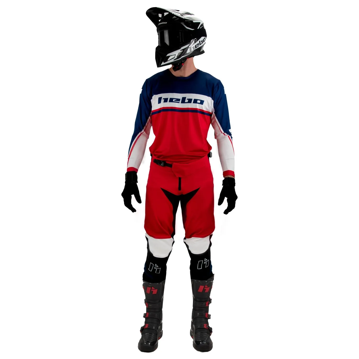 Hebo Scratch Fit pantaloni enduro rossi in kevlar