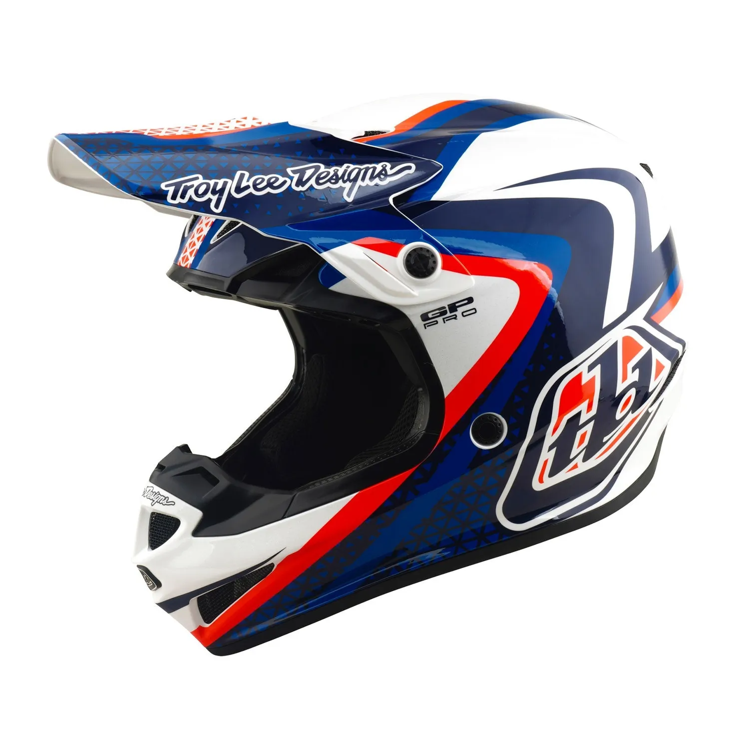 Troy Lee Designs GP Pro casco moto bianco blu
