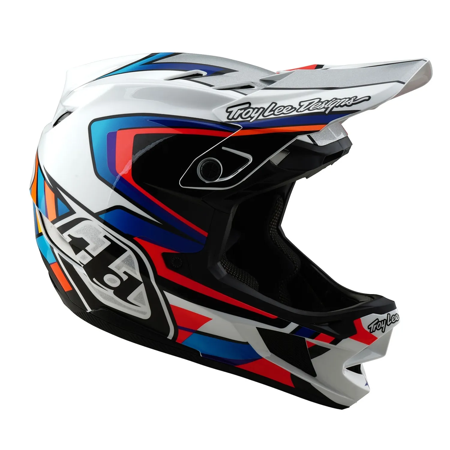 Troy Lee Designs D4 Composite MIPS casco MTB Bianco Argento