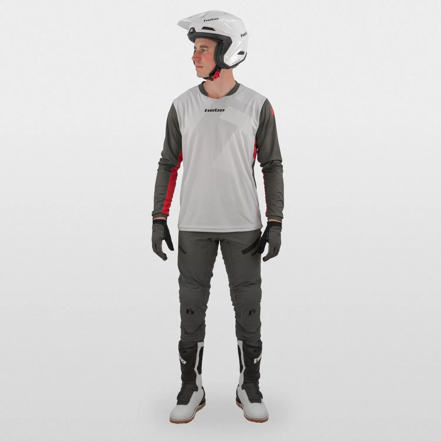 Hebo Tech HE2250G maglia trial grigia traspirante UPF50