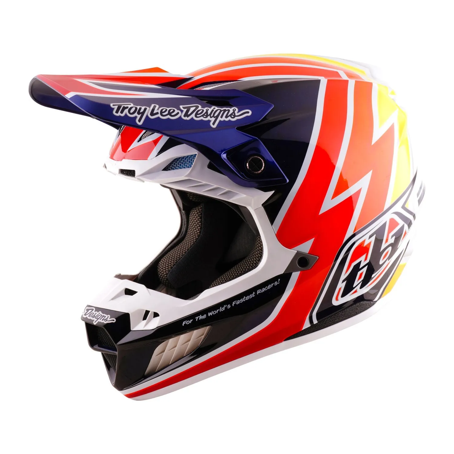 Troy Lee Designs SE5 Carbon casco moto navy white Mips