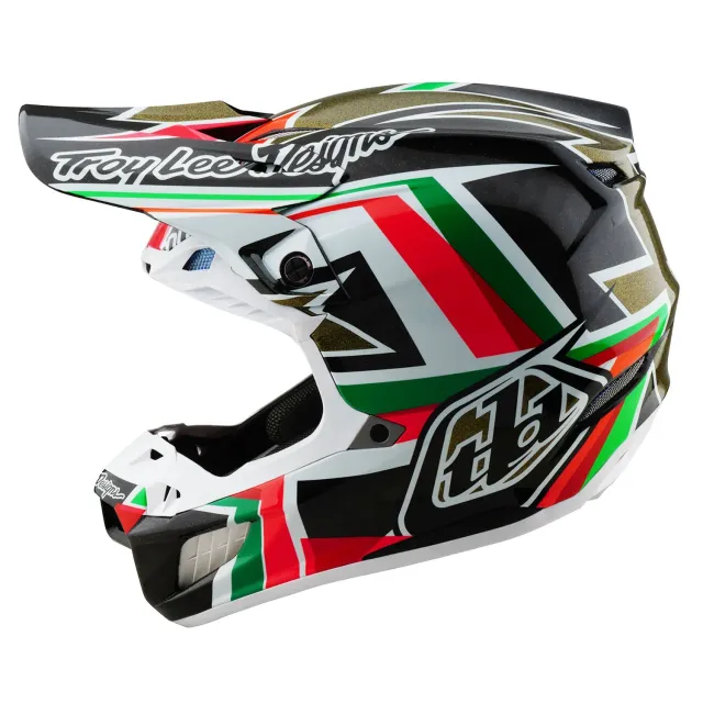 Troy Lee Designs SE5 Carbon casco moto nero Labyrinth MIPS