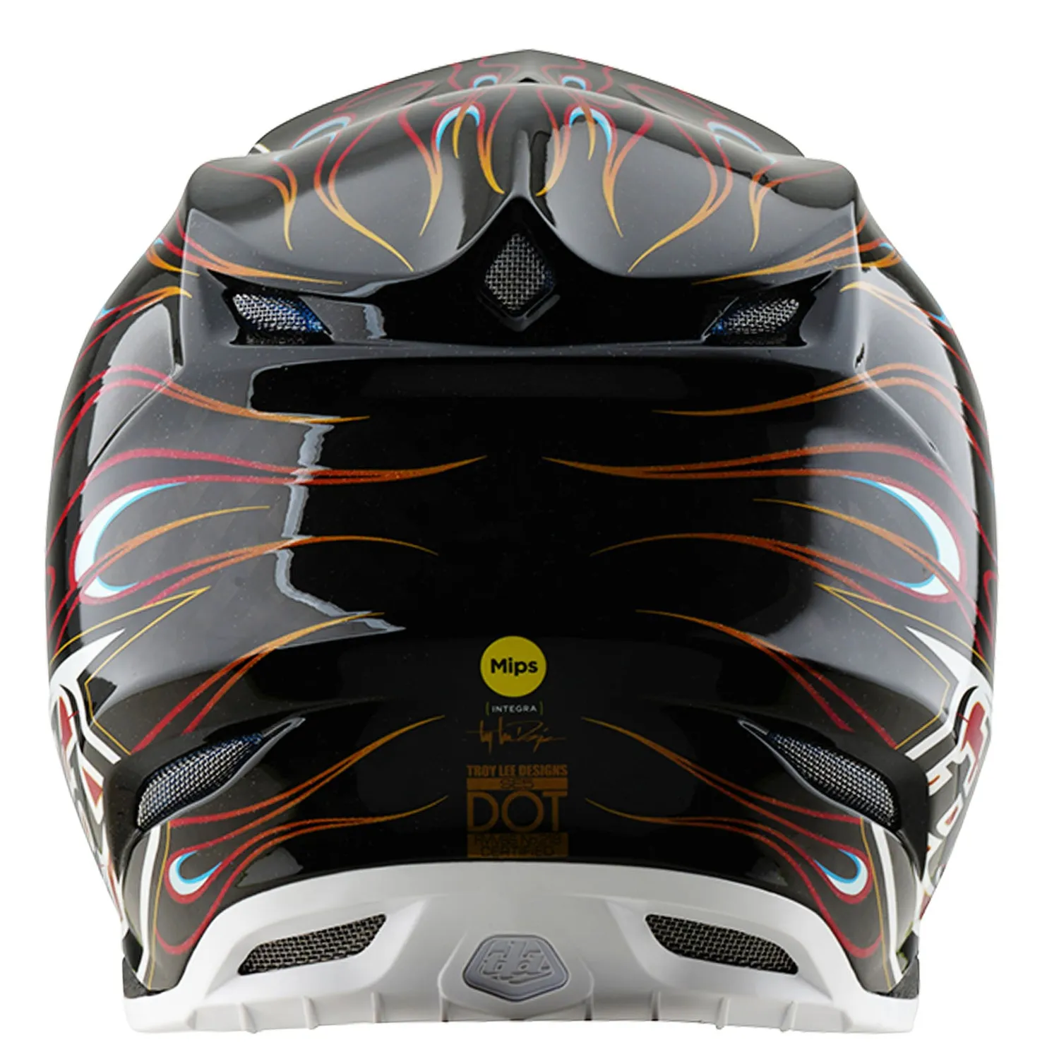 Troy Lee Designs SE5 Carbon casco moto Torched Black Red carbonio