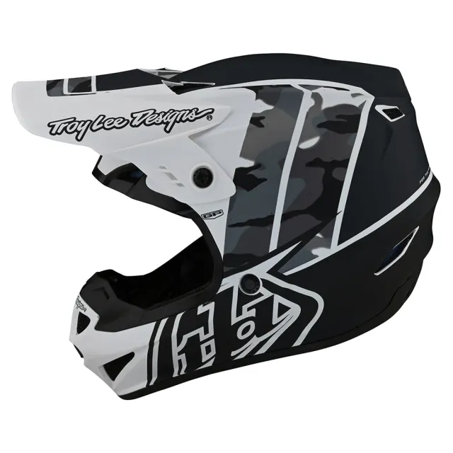 Troy Lee Designs GP Nova Camo Casco Moto Bianco 1500g