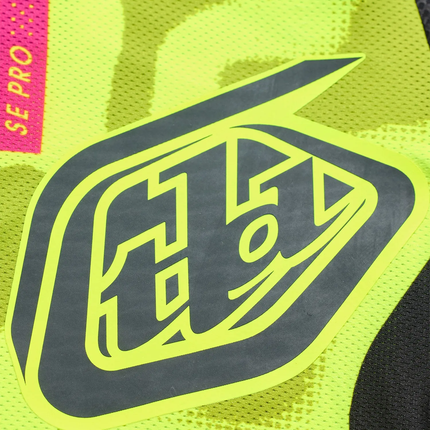 Troy Lee Designs SE Pro maglia moto nero giallo fluo