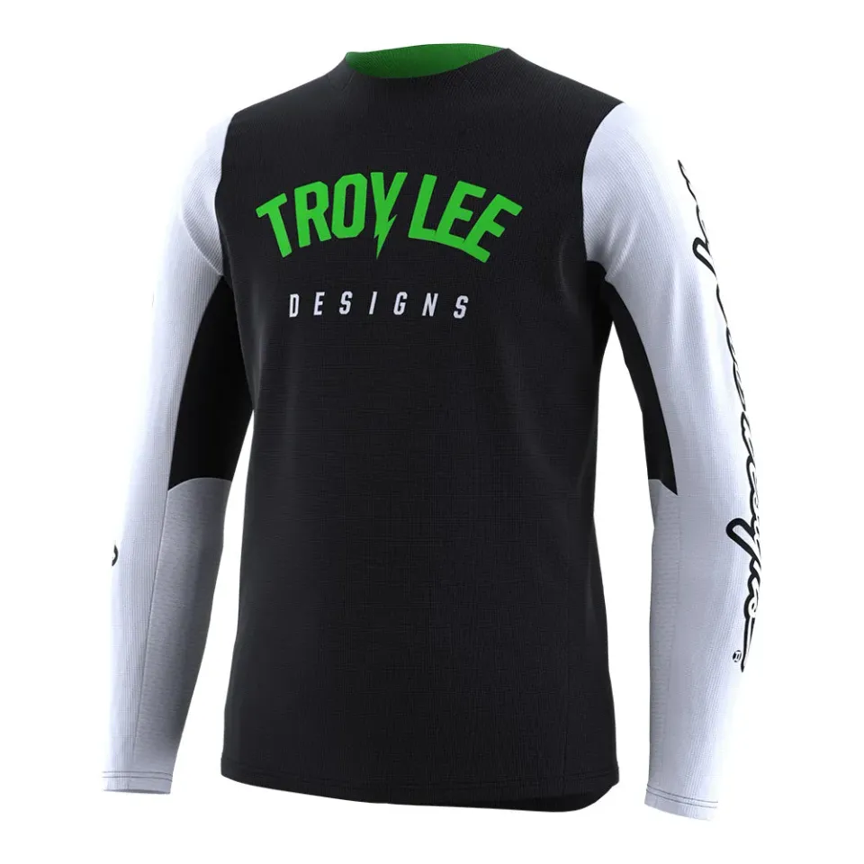 Troy Lee Designs GP Pro Boltz maglia moto nero bianco bambino