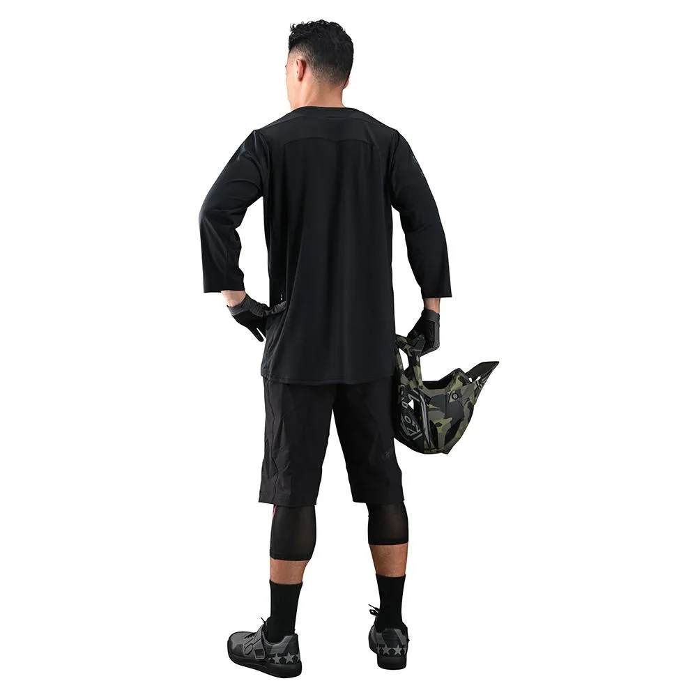 Troy Lee Designs Ruckus Solid Black maglia mtb manica 3/4