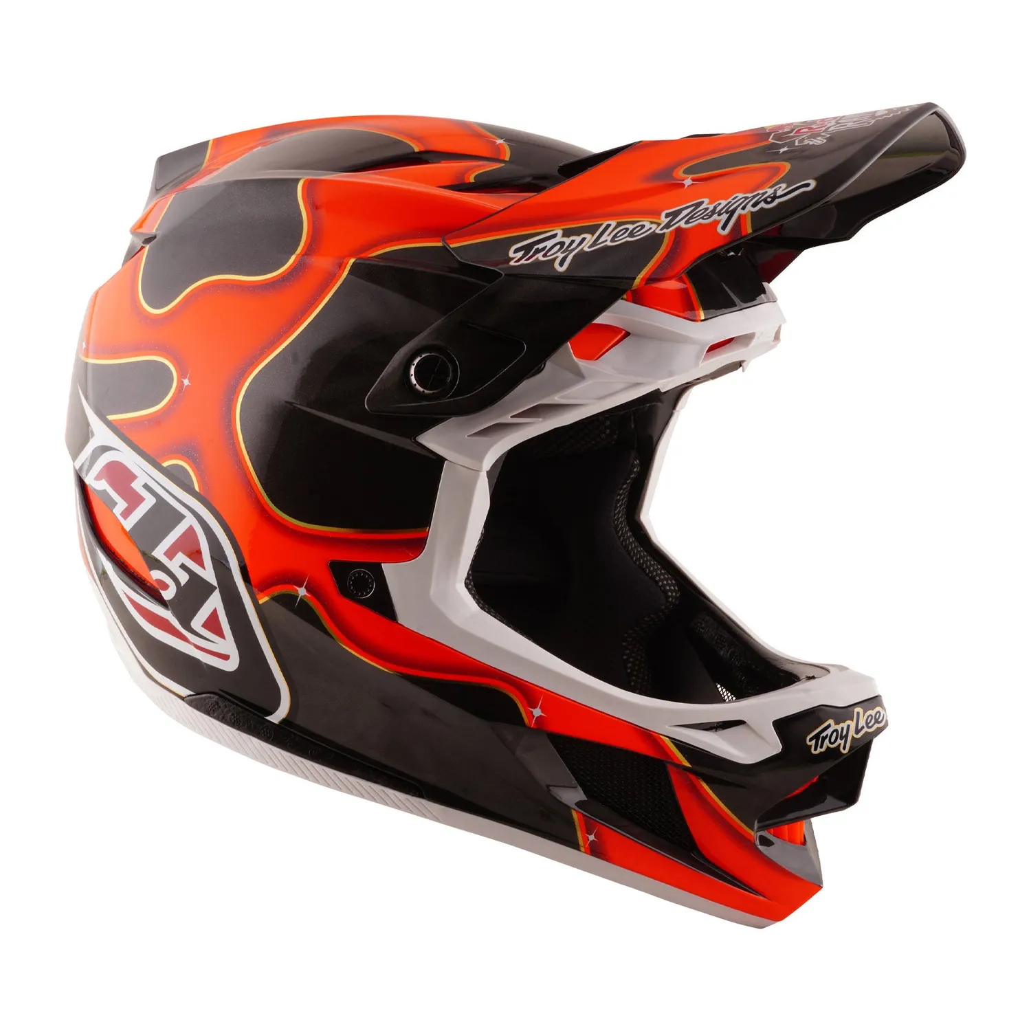 Troy Lee Designs D4 Carbon Rampage casco integrale nero carbonio