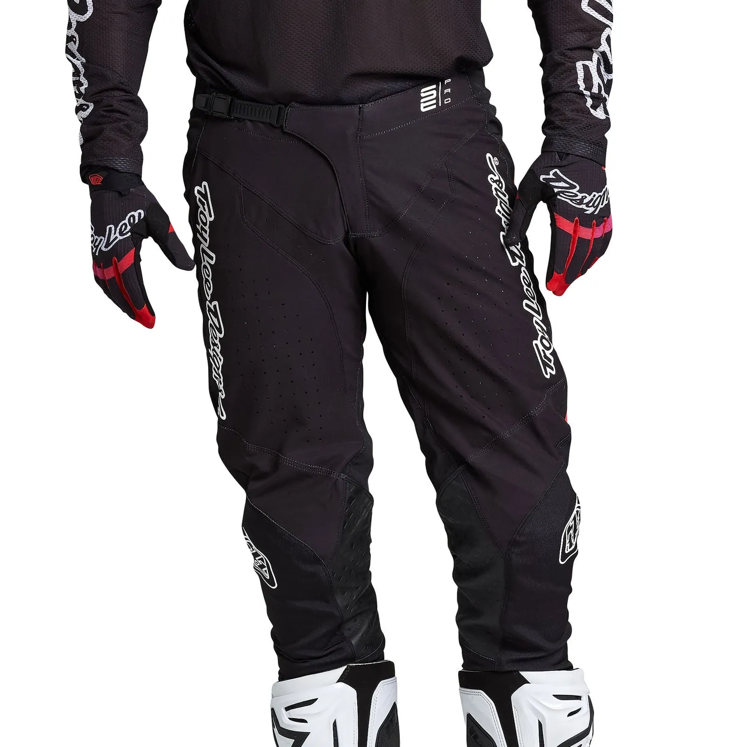 Troy Lee Designs SE Pro pantaloni moto neri Pinned
