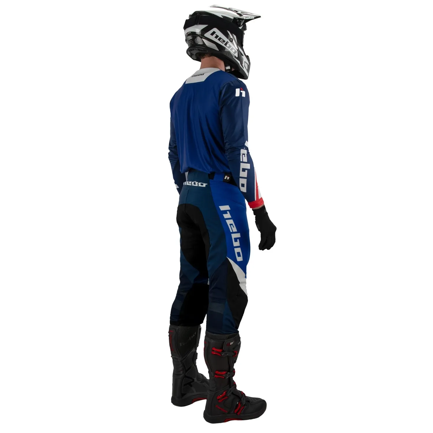 Hebo MX Scratch maglia cross blu traspirante