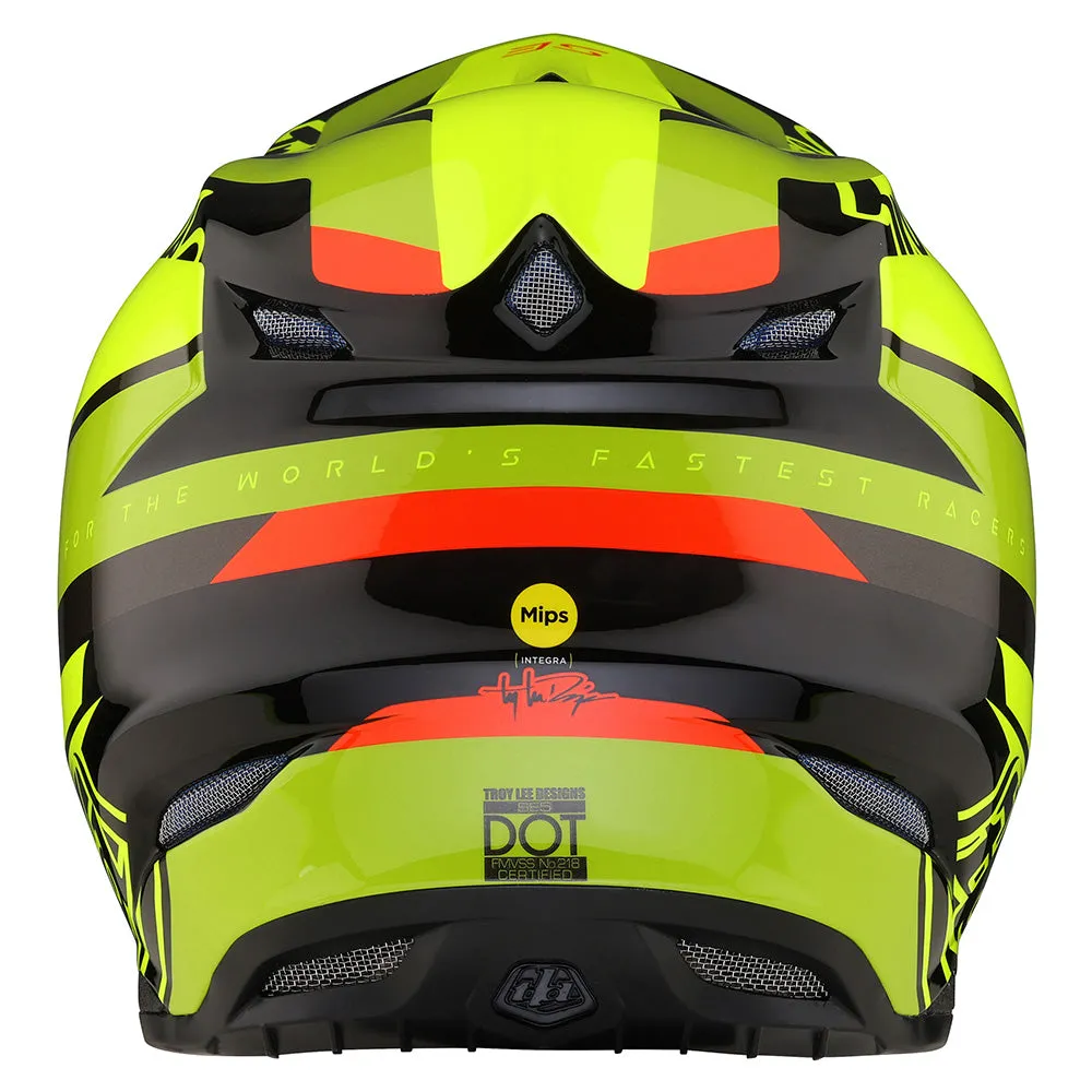 Troy Lee Designs SE5 Carbon W/MIPS Omega casco cross nero giallo