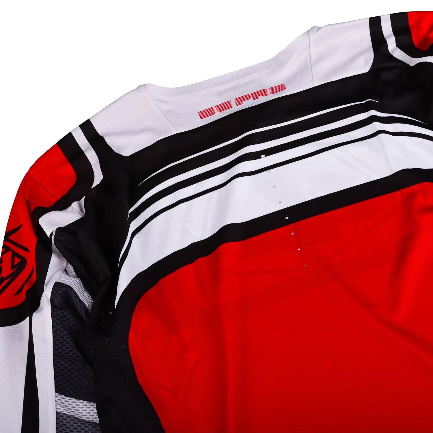 Troy Lee Designs SE Pro Wavez maglia moto off-white rossa