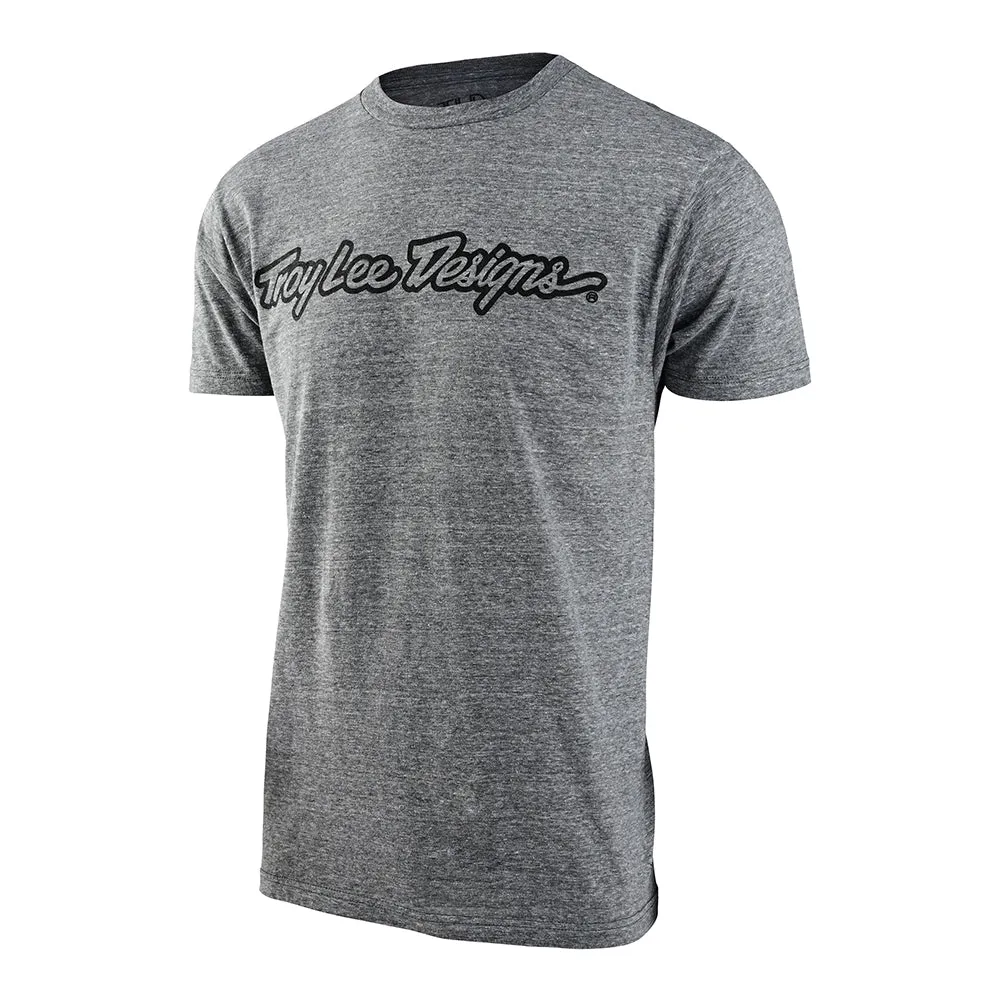 Troy Lee Designs Signature t-shirt Vintage Snow Htr cotone