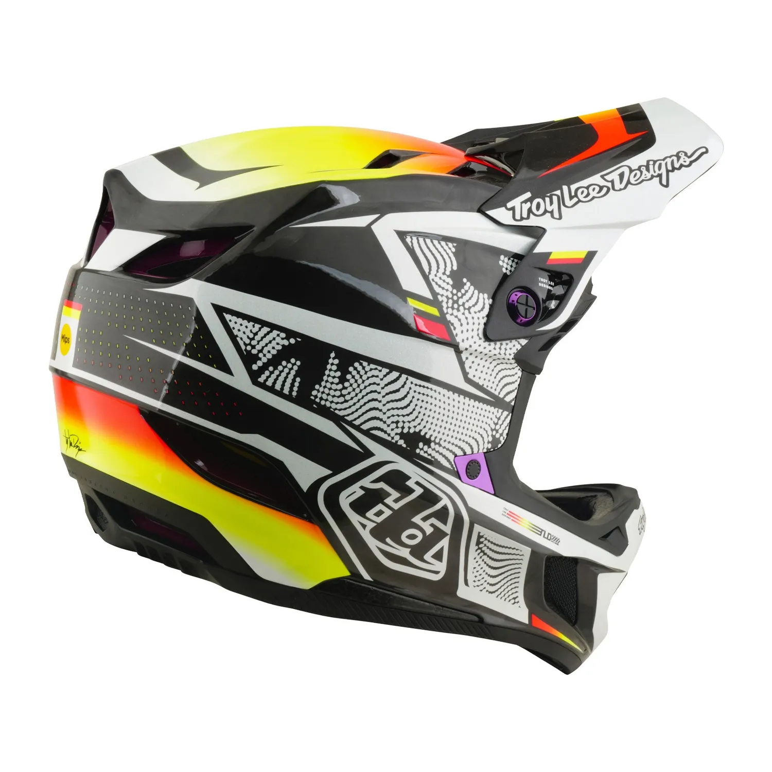 Troy Lee Designs D4 Carbon casco integrale nero