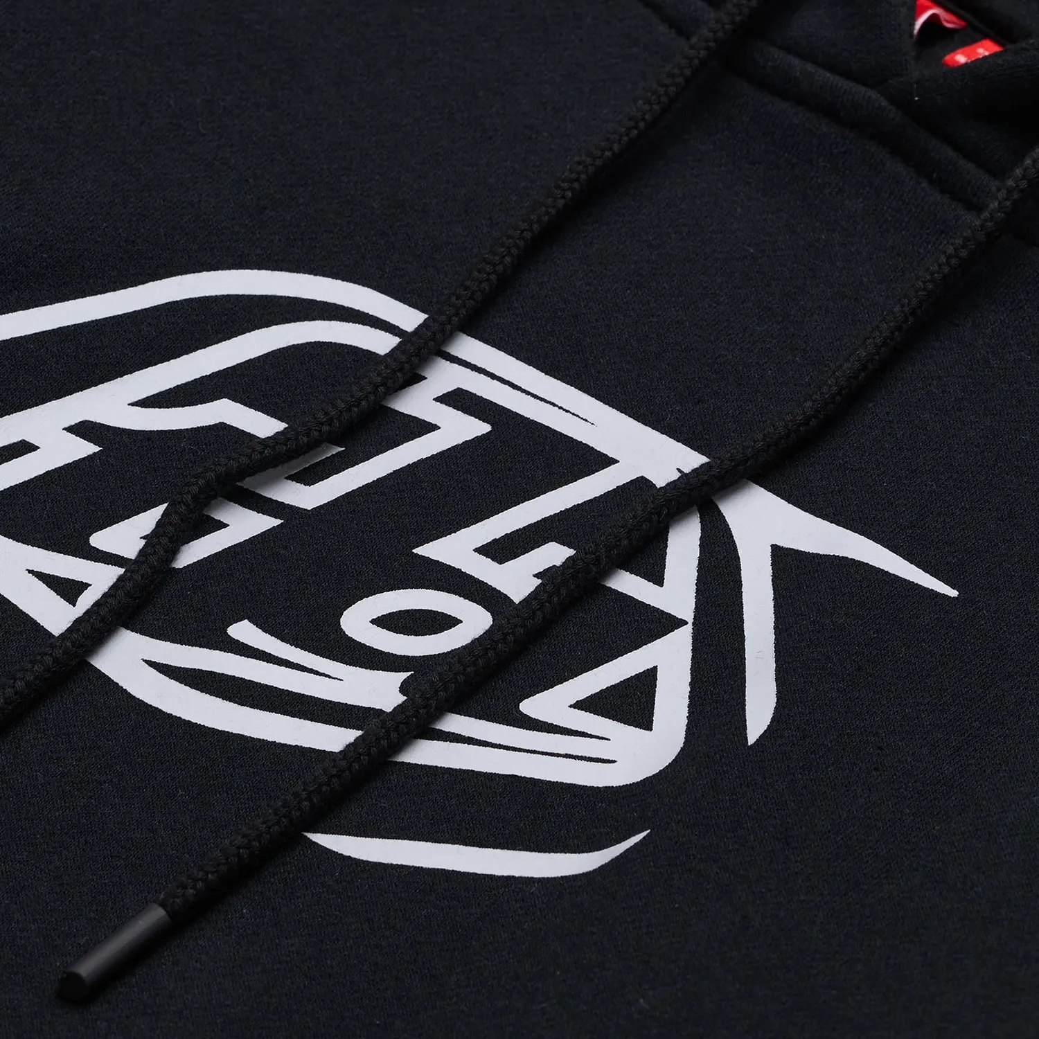 Troy Lee Designs Badge felpa cappuccio nera uomo tasca kangaroo