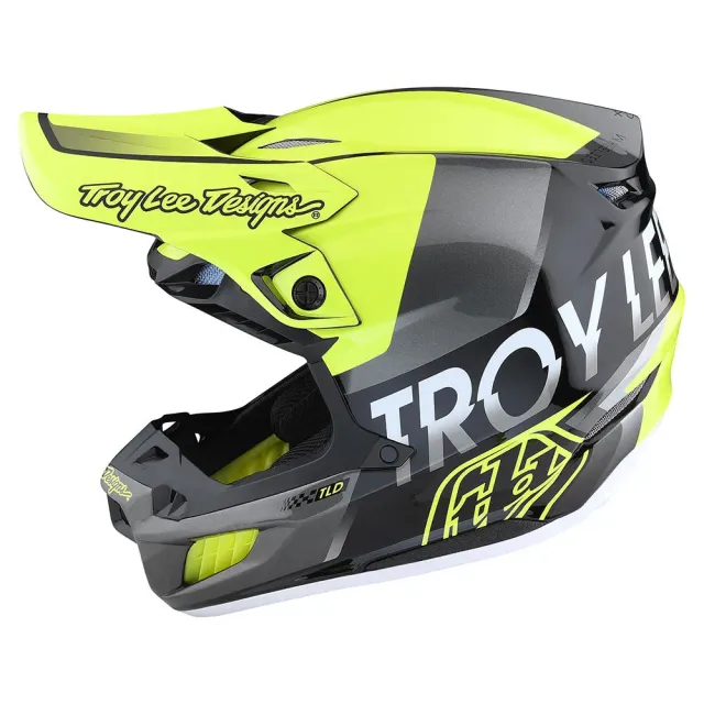 Troy Lee Designs SE5 Composite Qualifier MIPS casco cross giallo nero