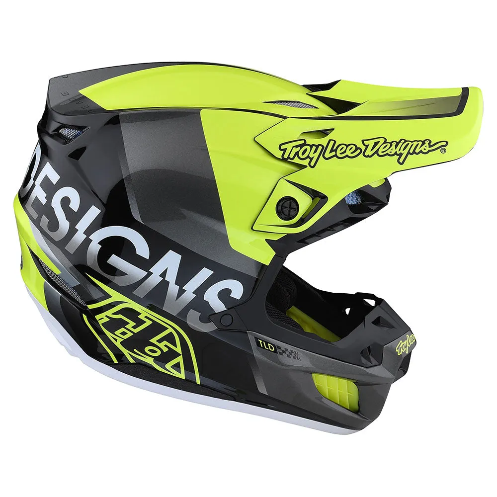 Troy Lee Designs SE5 Composite Qualifier MIPS casco cross giallo nero