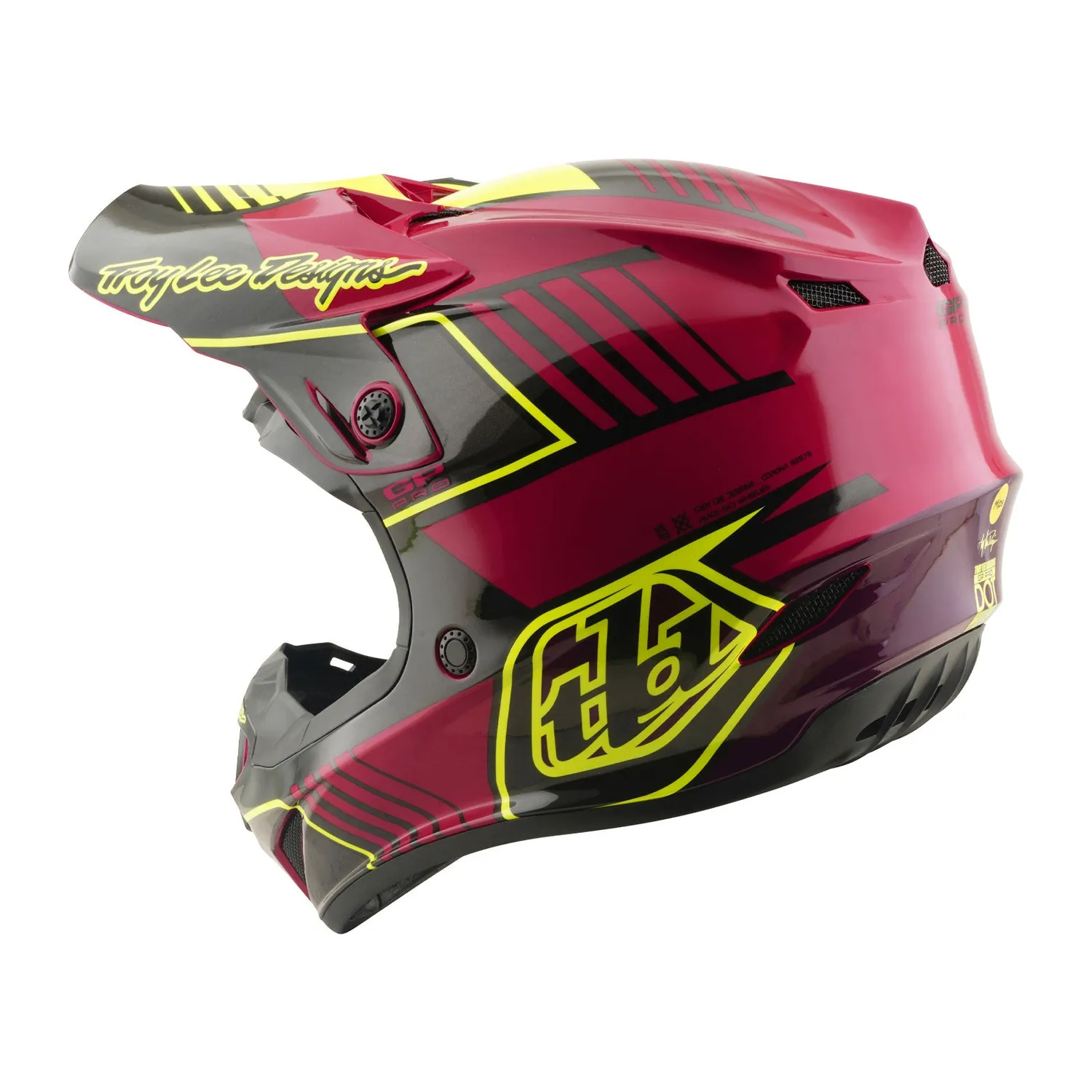 Troy Lee Designs GP Pro Segment casco cross bambino Fuchsia Mips