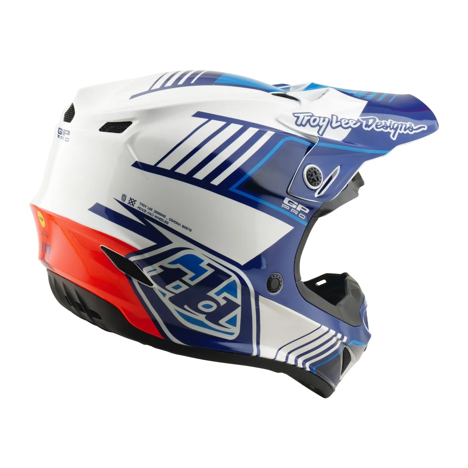 Troy Lee Designs GP Pro Segment casco moto Blu MIPS