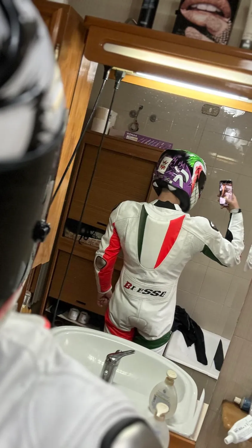 Bi Esse tuta moto pelle bovina intera taglia XL