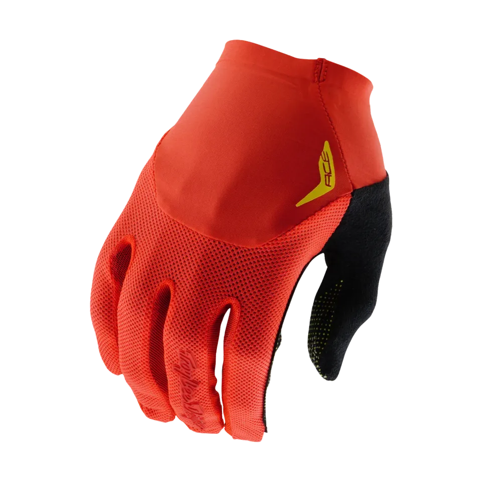 Troy Lee Designs Ace 2.0 Solid guanti bici rosso minimali