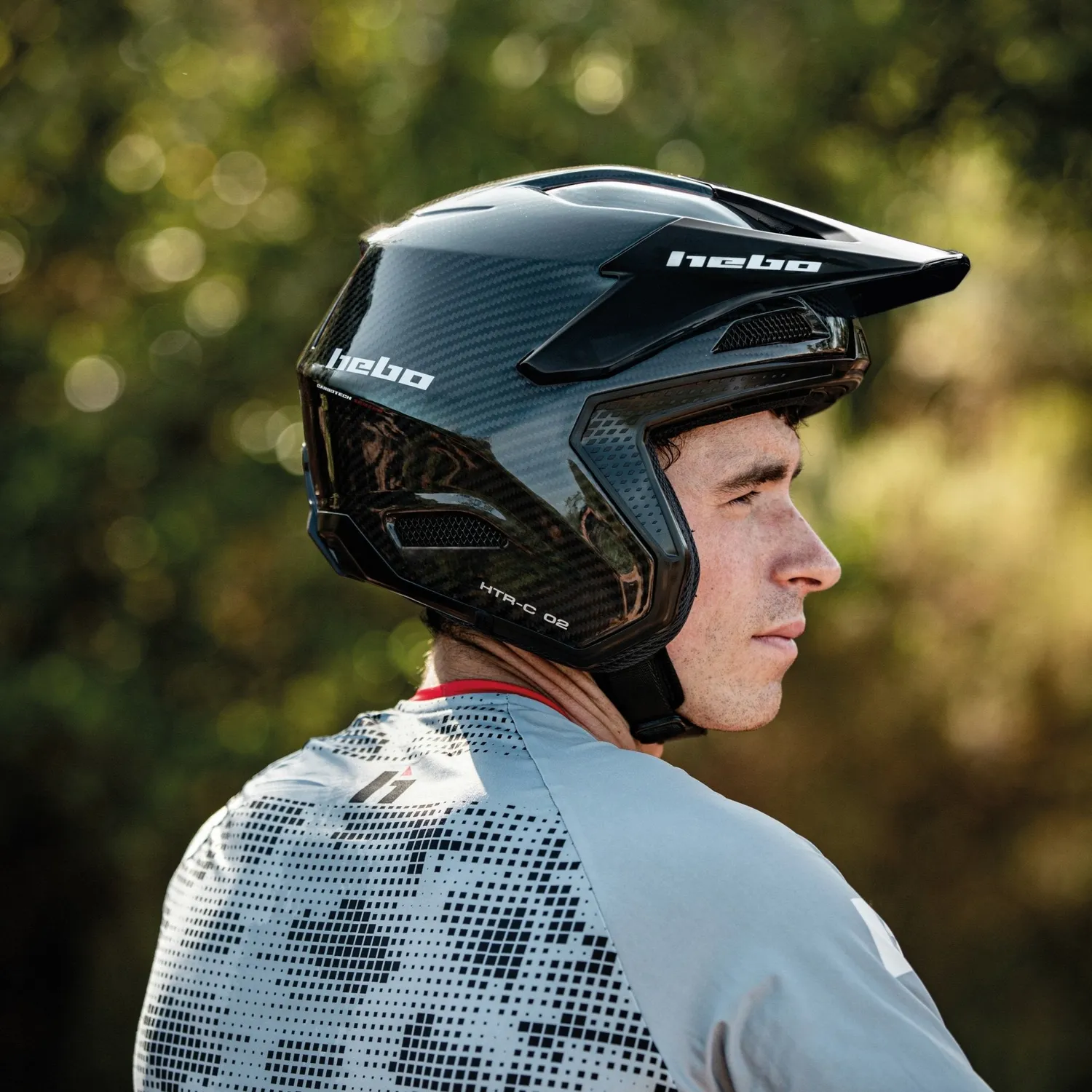 Hebo Zone Race Carbon K3 casco trial carbonio 950 g