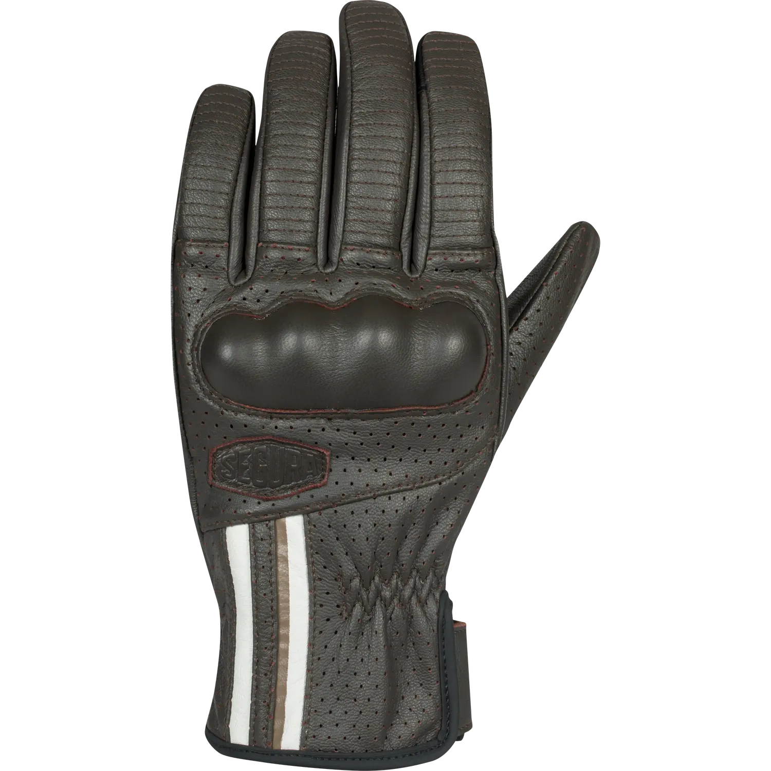 Segura Romeo guanti moto marrone bianco pelle