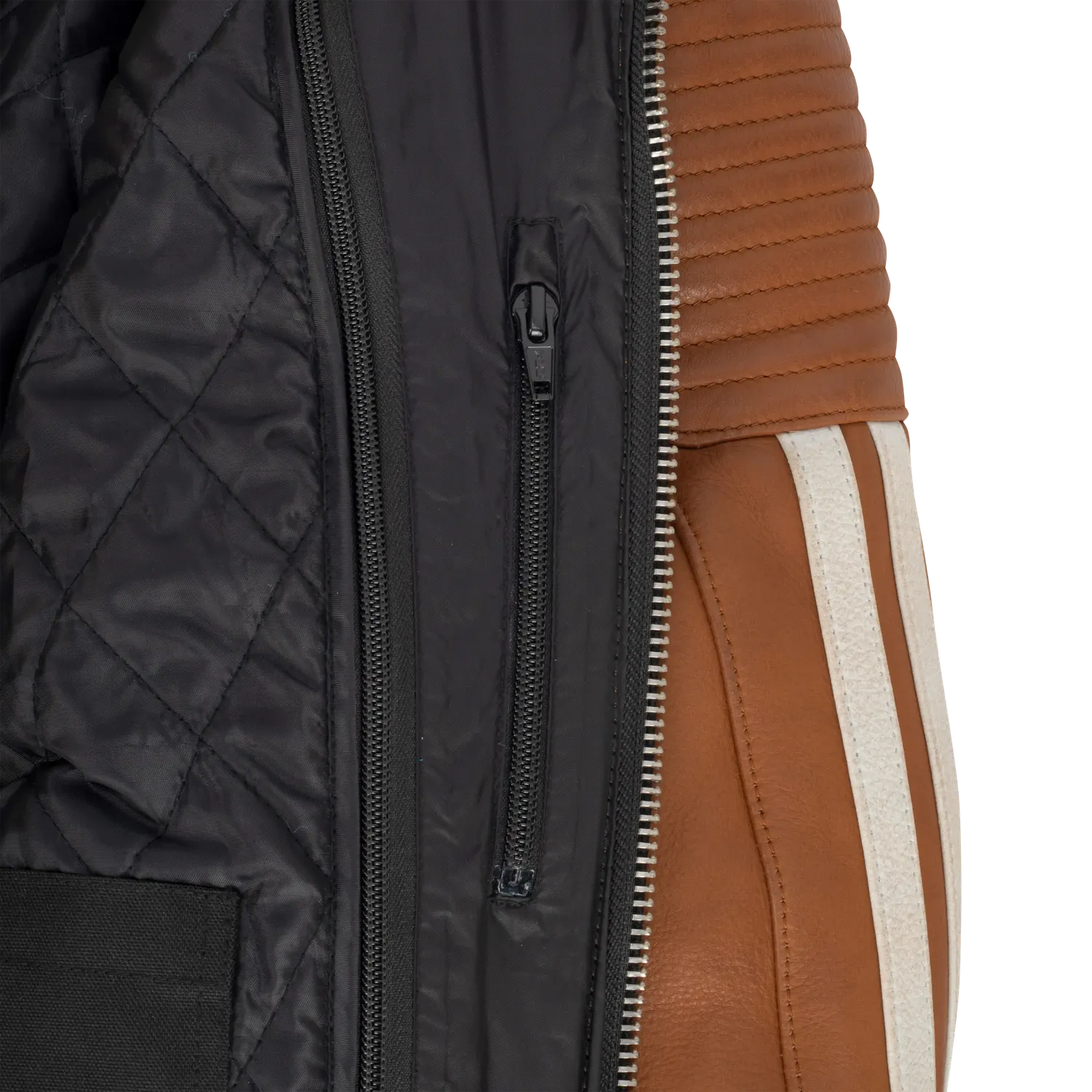 Segura Orion giubbotto pelle moto camel bianco