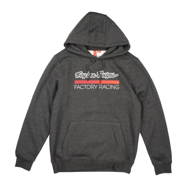 Troy Lee Designs Factory Racing felpa cappuccio uomo nero rosso