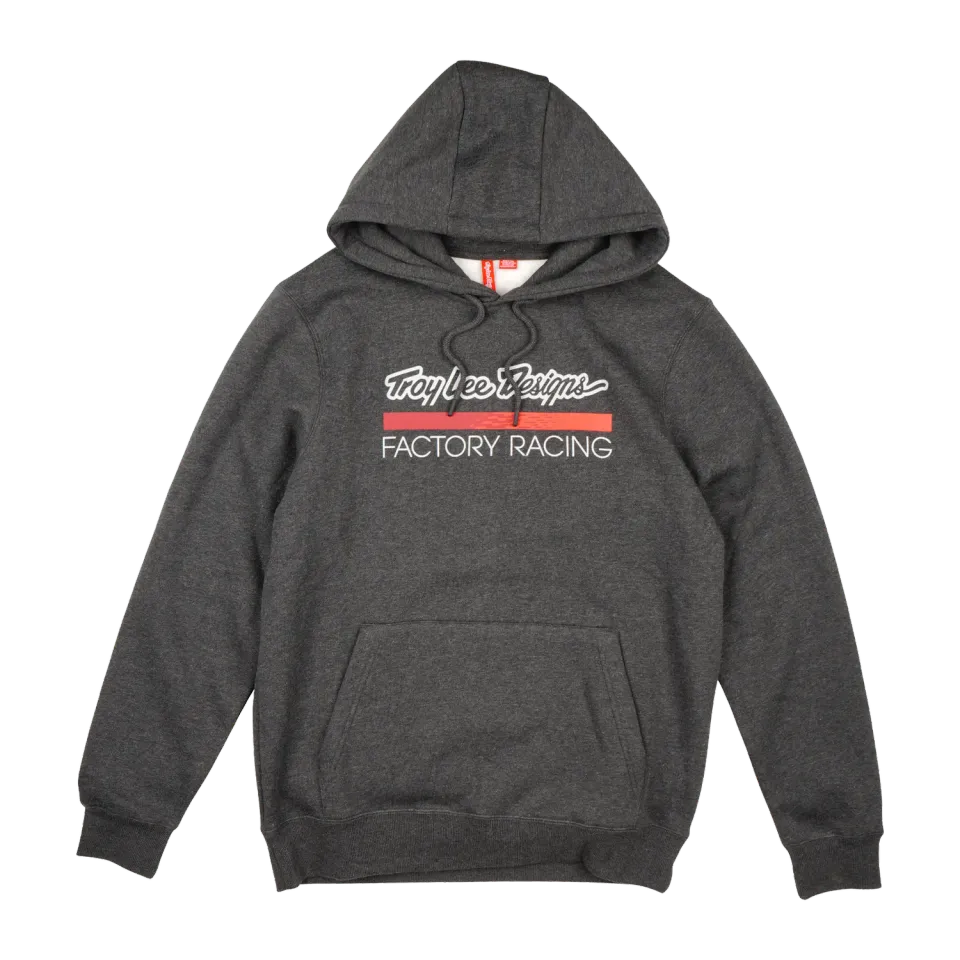 Troy Lee Designs Factory Racing felpa cappuccio uomo nero rosso