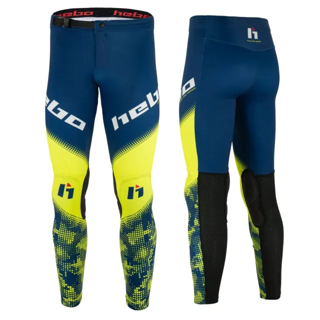 Hebo Race Pro pantalone trial giallo elasticizzato