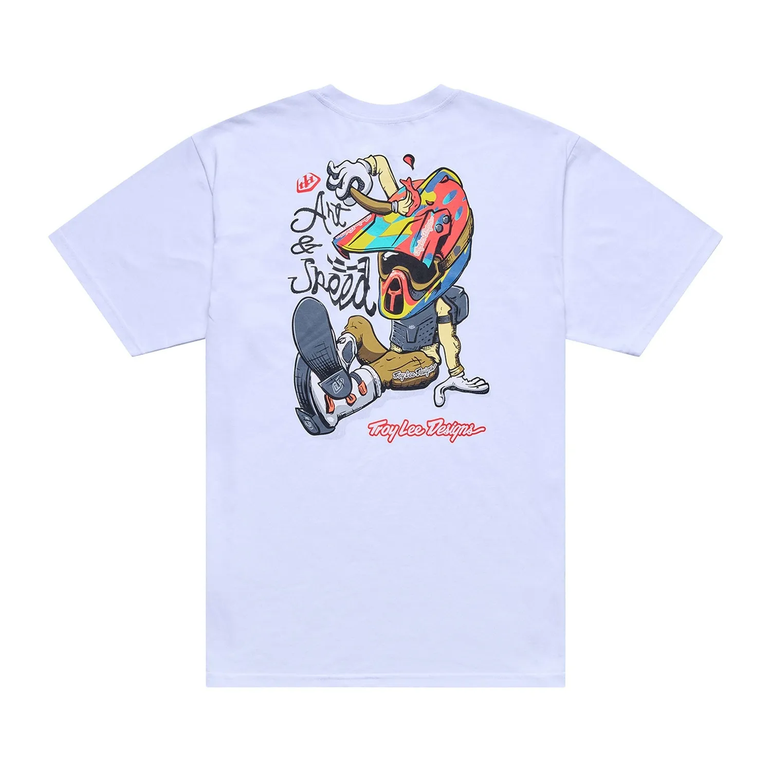 Troy Lee Designs Heritage T-Shirt Uomo Bianca Cotone