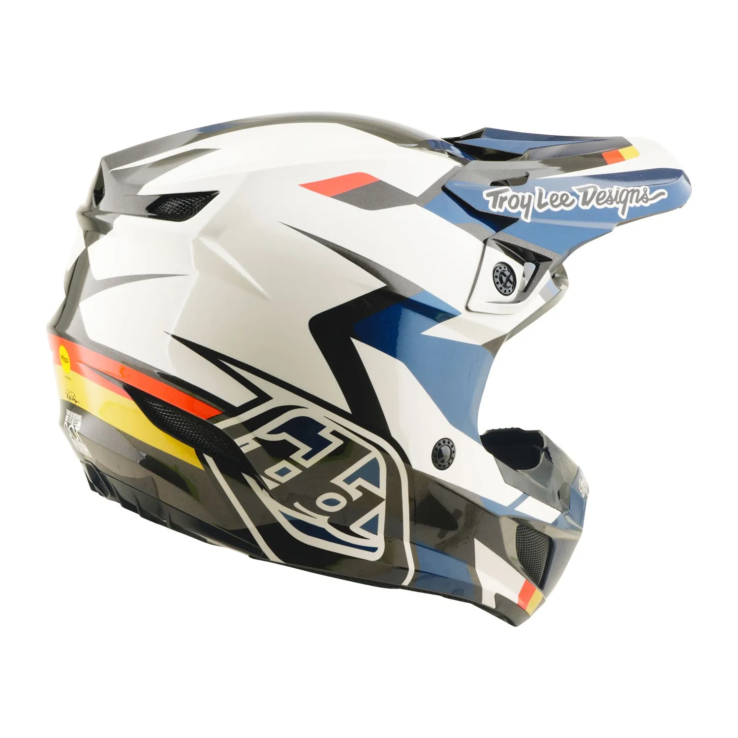 Troy Lee Designs SE5 Polycarbonate casco moto blu MIPS