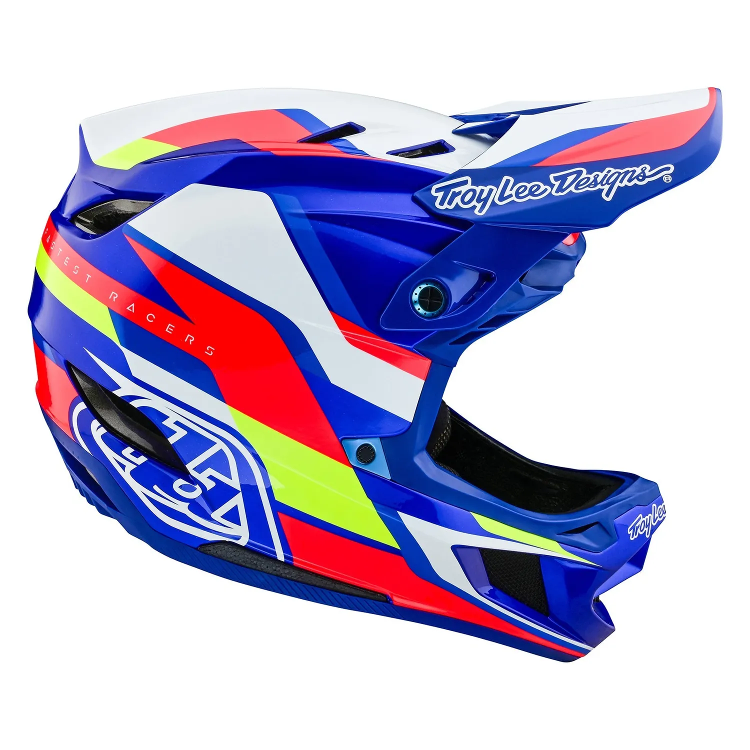 Troy Lee Designs D4 Omega casco bici bianco blu