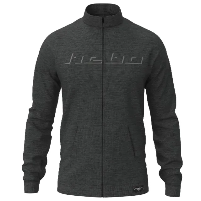 Hebo Zip-Up felpa con cerniera nera girocollo