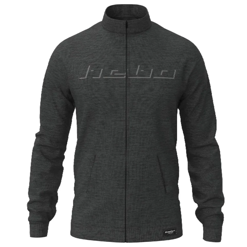 Hebo Zip-Up felpa con cerniera nera girocollo