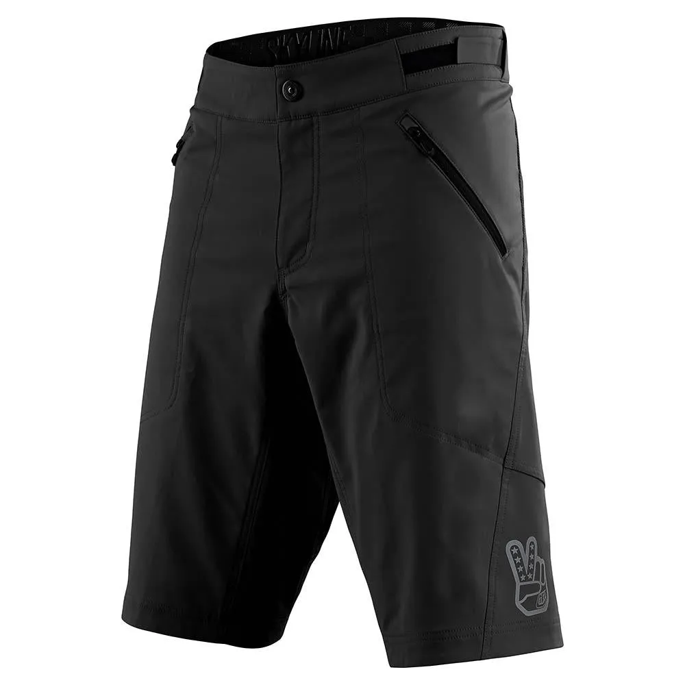 Troy Lee Designs Skyline Solid pantaloncini bici neri fondello