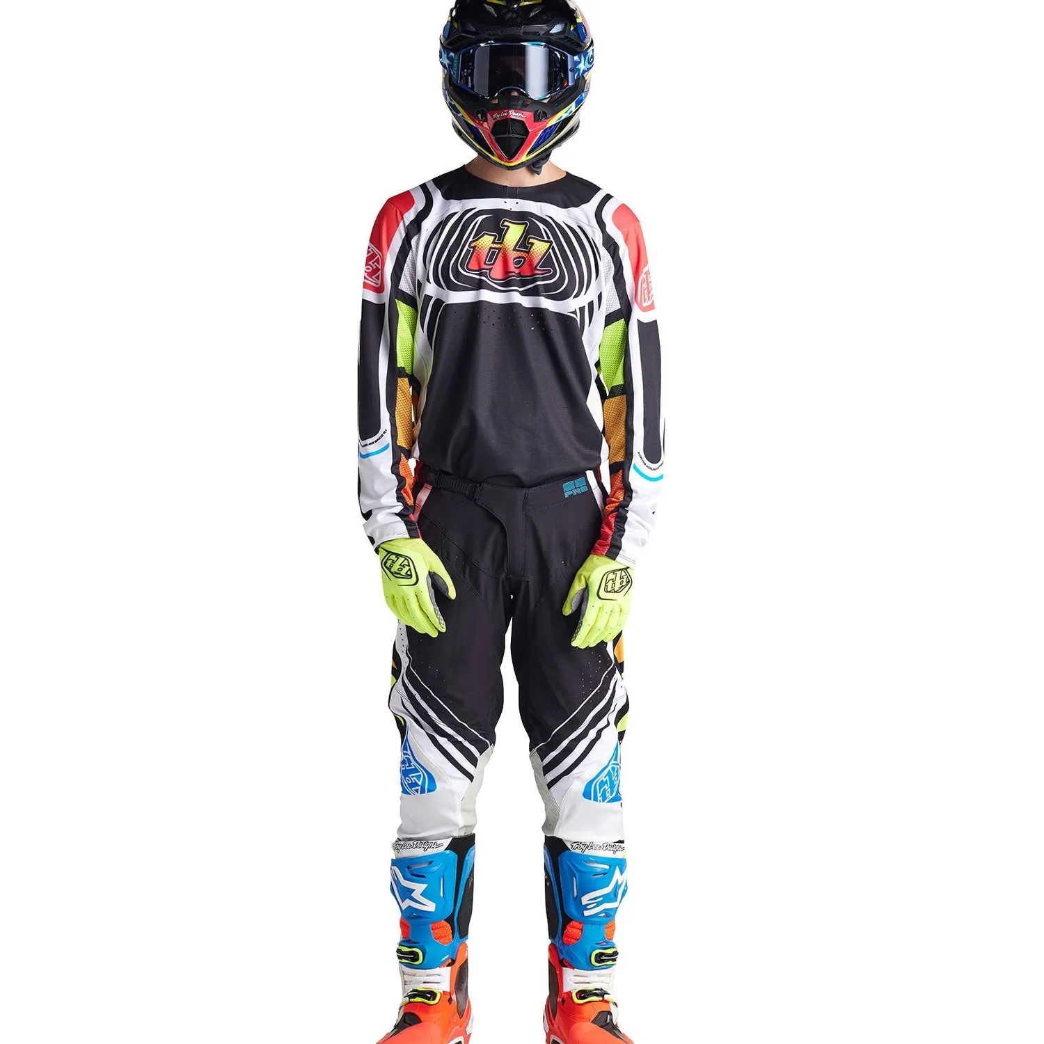Troy Lee Designs SE Pro maglia moto Wavez Black Multi Dura Mesh