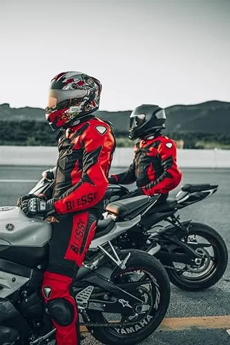 Bi Esse Tuta Moto Pelle 2 Pezzi Divisibile con Titanio