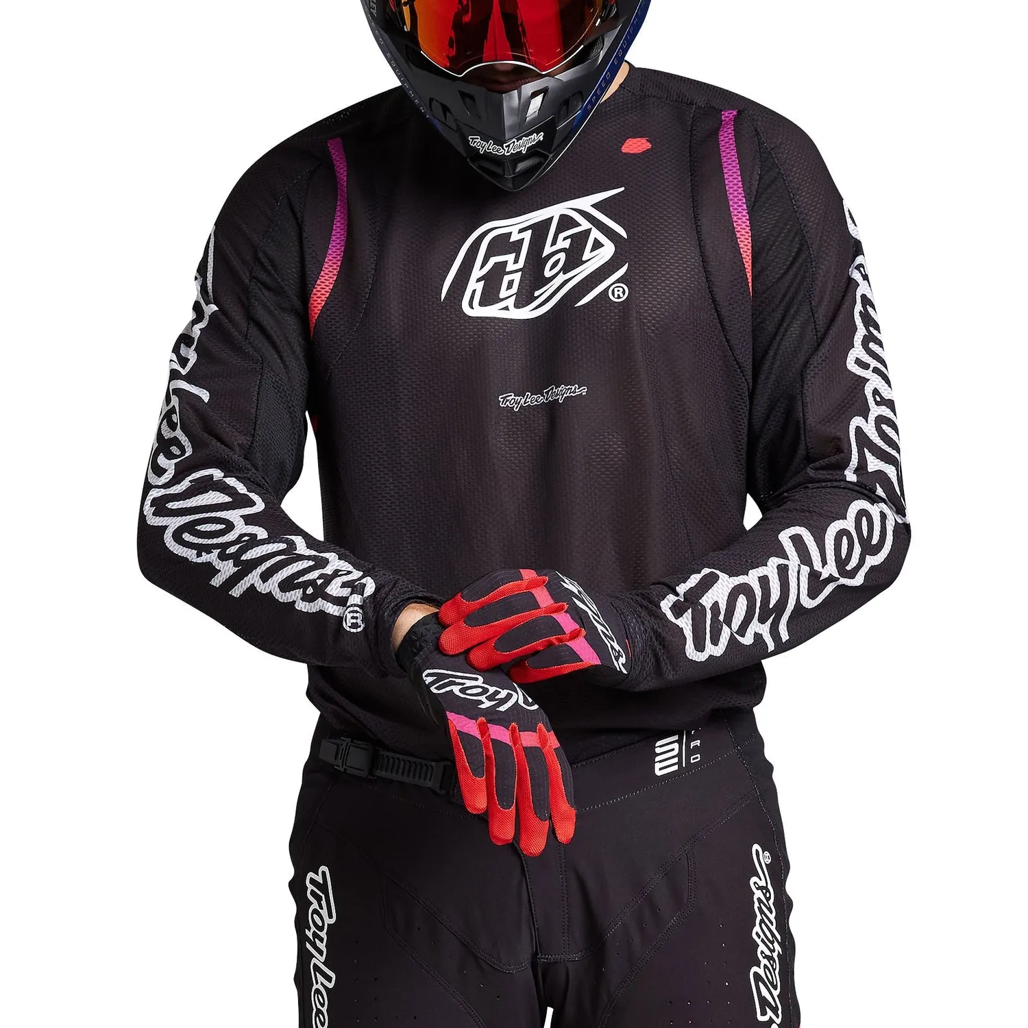 Troy Lee Designs SE Pro Air Pinned maglia moto nera race fit