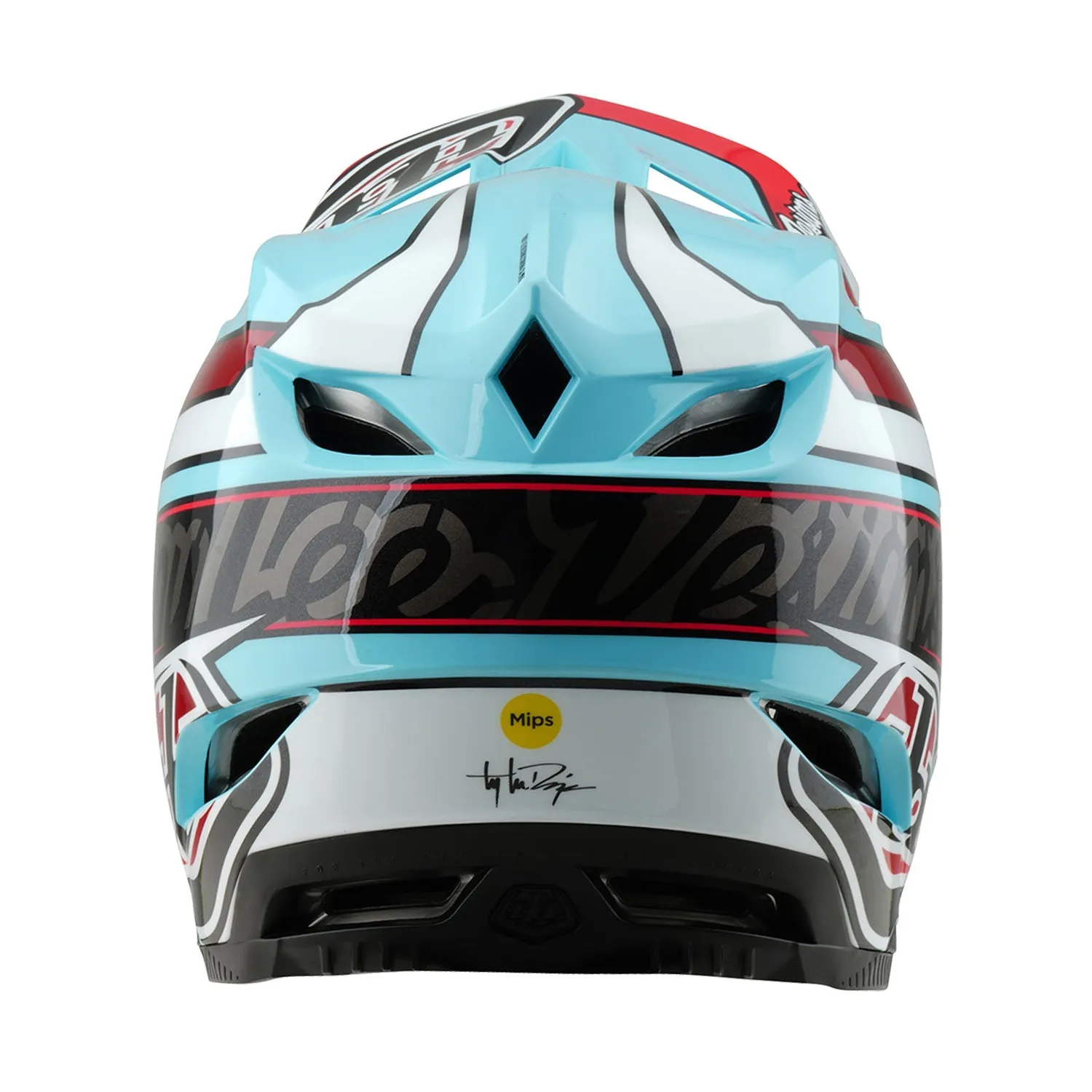 Troy Lee Designs D4 Polyacrylite W/MIPS Linear casco integrale Blue