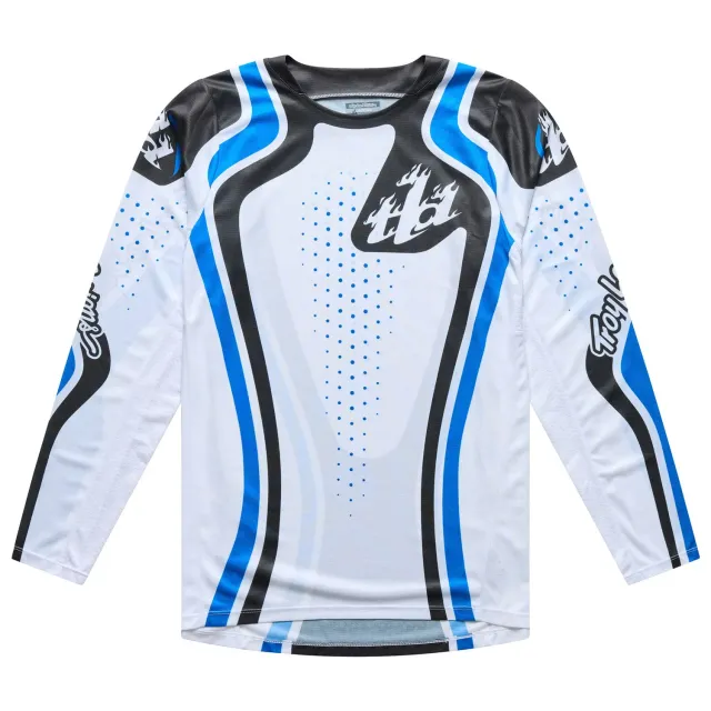 Troy Lee Designs GP Pro Roller Maglia Moto Bianco Blu quotidiana