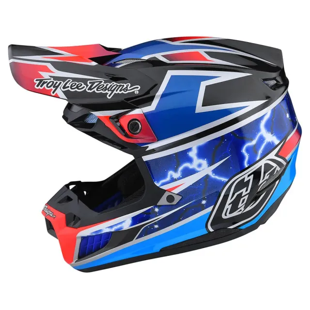Troy Lee Designs SE5 Composite Lightning casco cross blu MIPS