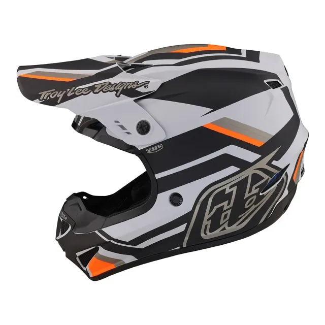 Troy Lee Designs GP Apex Grey Orange casco moto cross